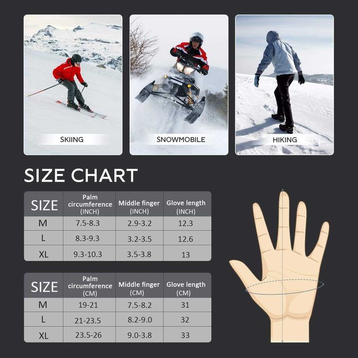 Manusi ski, munte, BRIGENIUS,XL