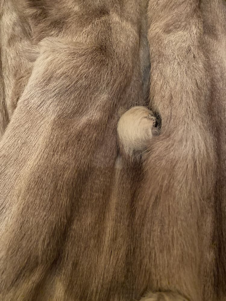 Дамски кожух/палто и шапка от лисица L/XL отличен