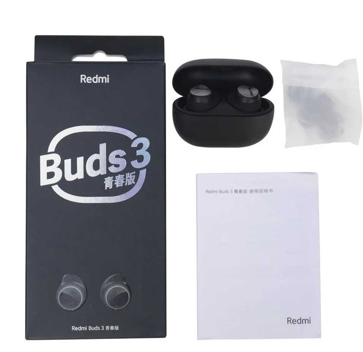 Casti XIAOMI cu Bluetooth Redmi Buds 3 Lite, USB, NEGRE