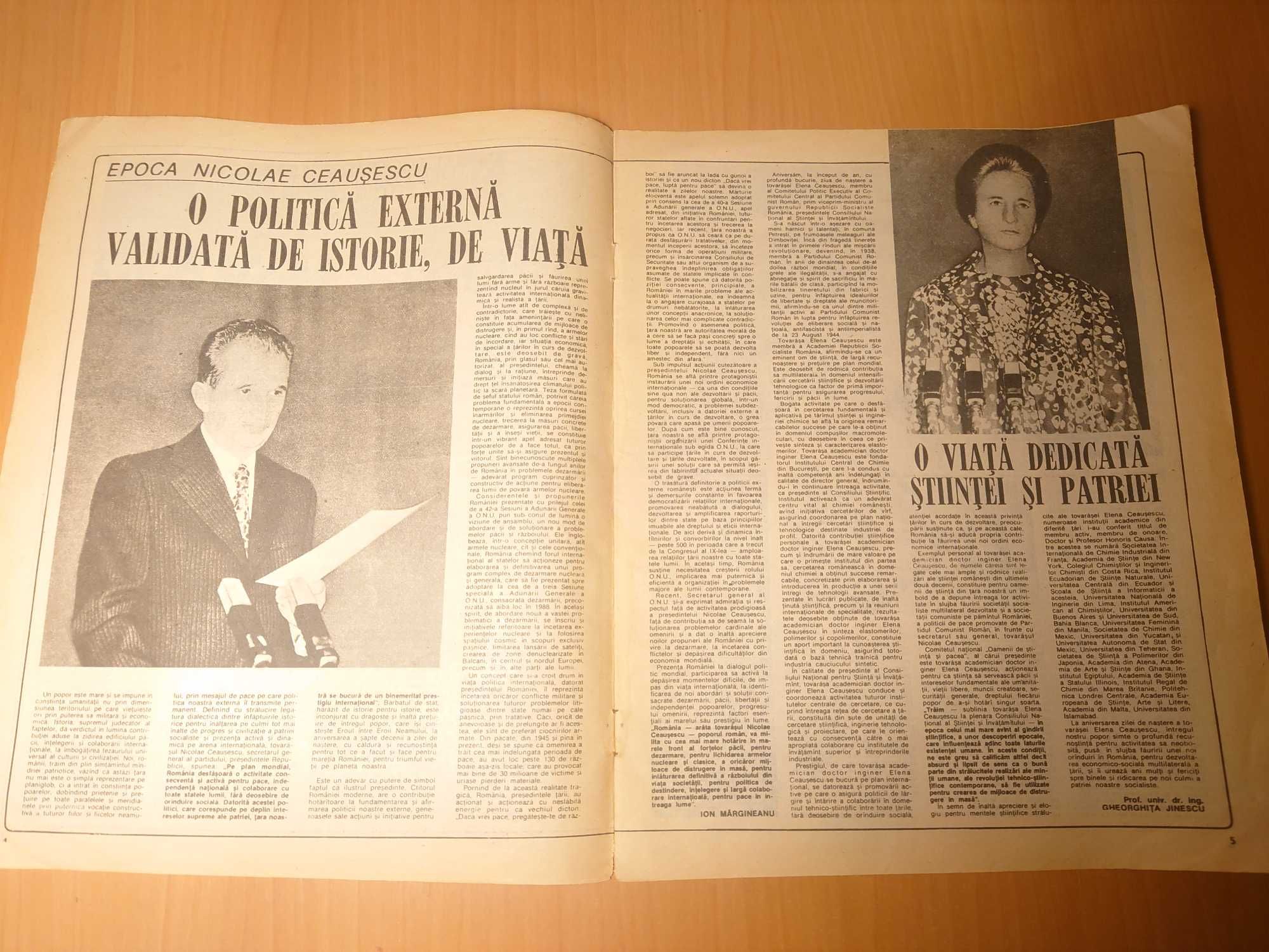 Revista Romania Pitoreasca nr. 1, ian. 1988 - Nicolae Ceausescu