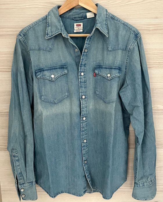 Levis camasa denim blugi albastra