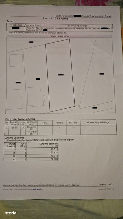 Teren 1.000mp în Grigorescu 1 la asfalt cu toate utilitățile pe stradă