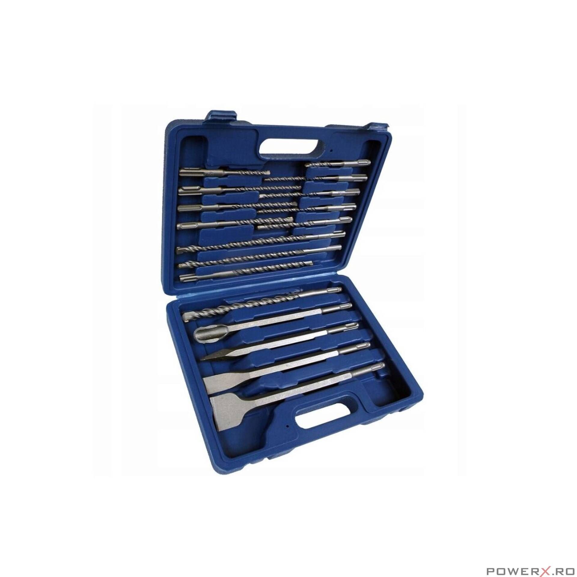 Trusa dalti si burghie 17 piese, Silver