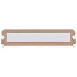 Balustradă protecţie pat copii, gri taupe, 180x42 cm, poliester