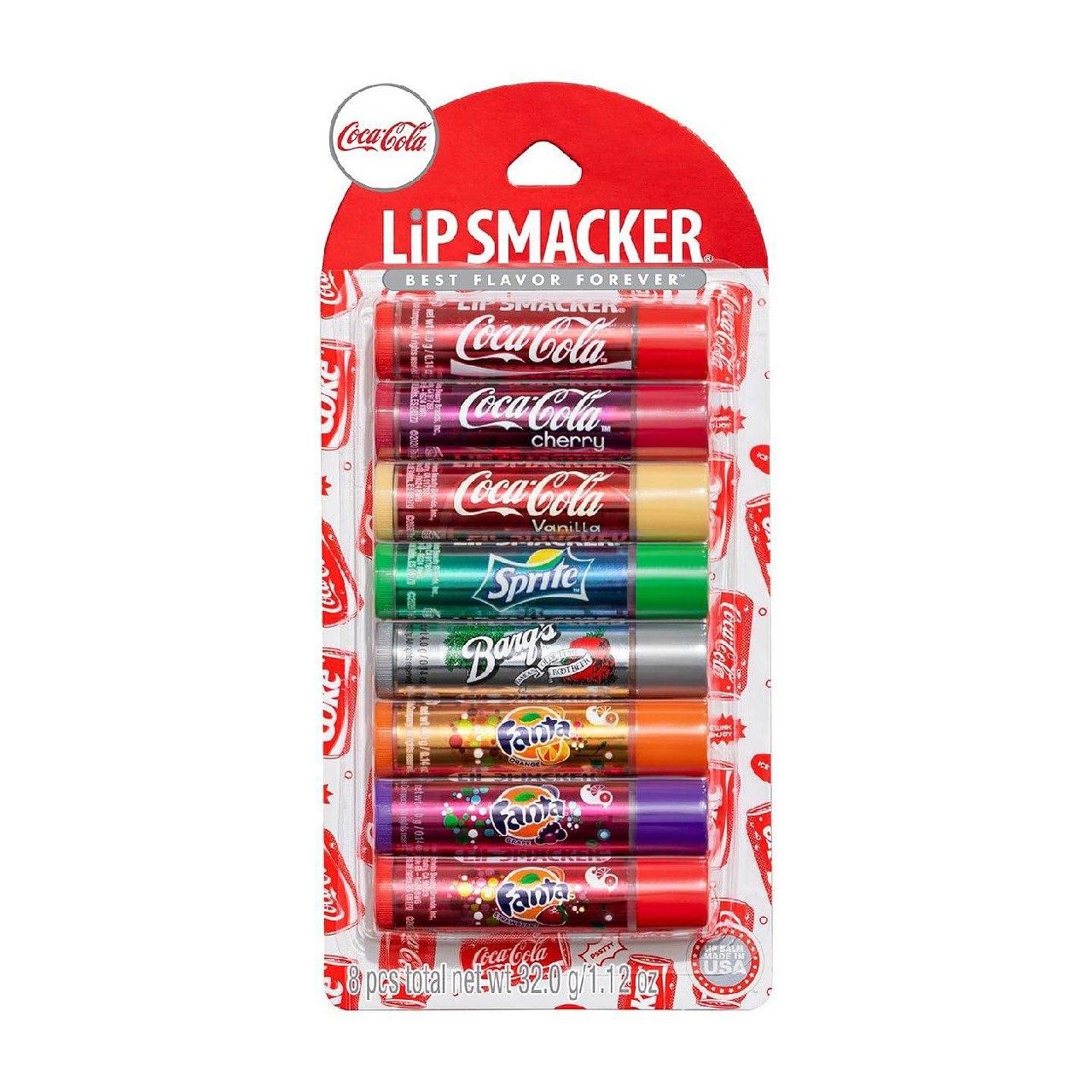Бальзам для губ Lip Smacker со вкусом кока-колы, 8 шт., ароматизаторы