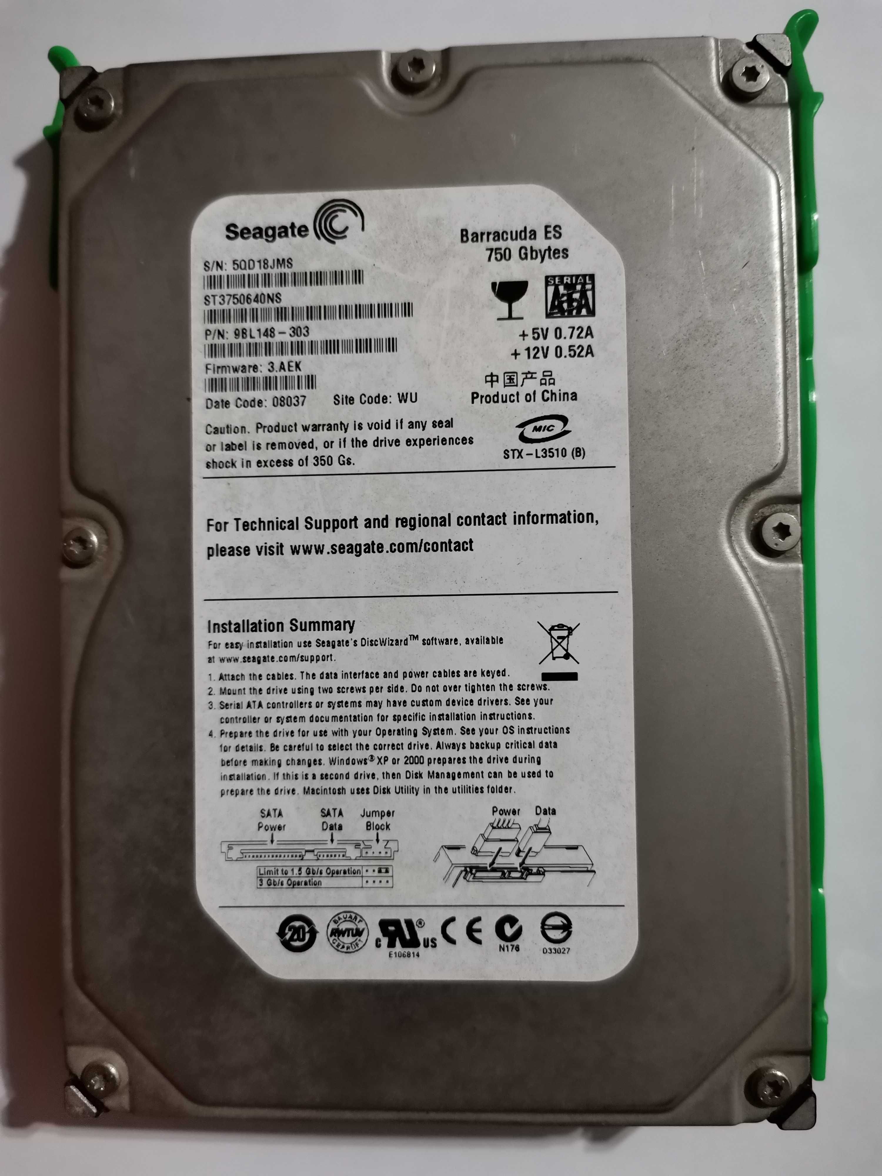 Hard disk PC 750 Gb