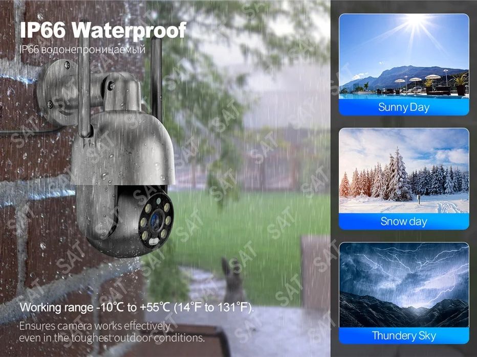 8mp Camera IP supraveghere 4k (3840x2160p) exterior wifi PTZ icsee