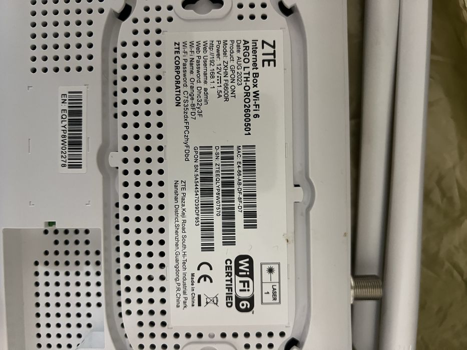 Router ZTE wi-fi 6