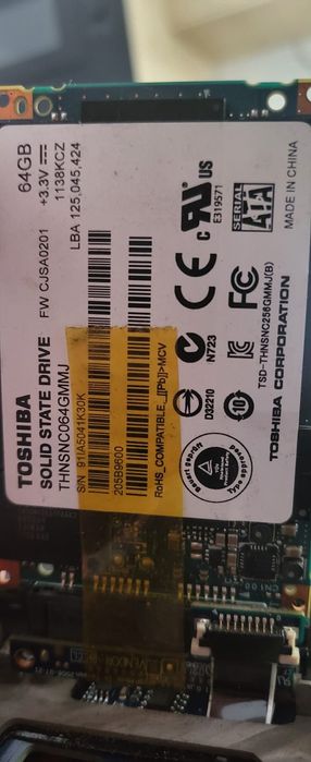Toshiba 64gb 1.8" SSD microSATA