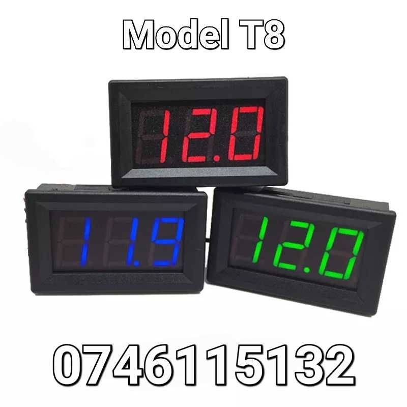 Ceas Verificare Stare Acumulator-Incarcare-Voltmetru-Tractor-Auto - T8