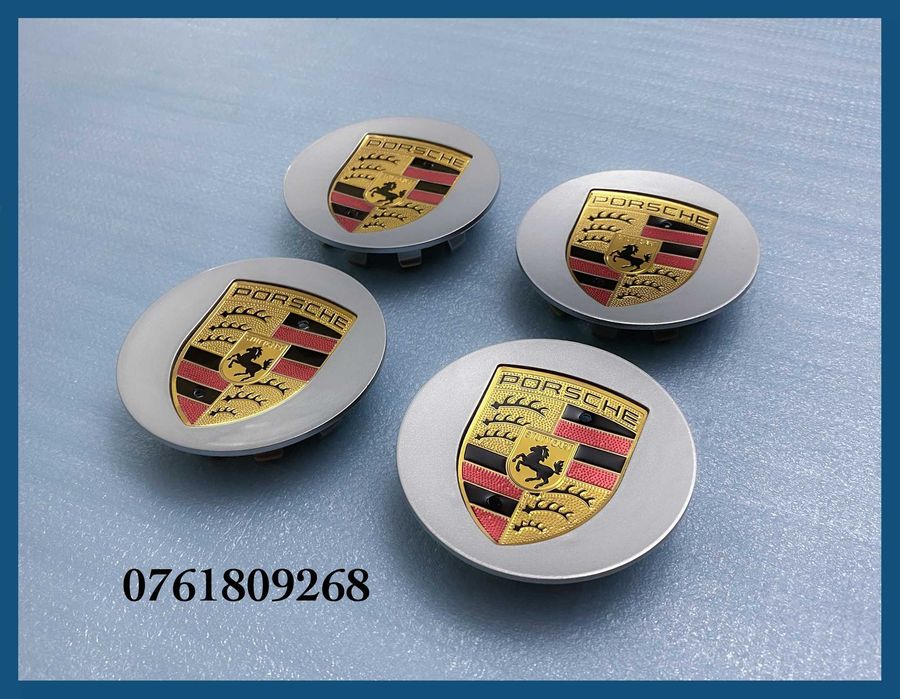 Set 4 capace gri 76mm 7L5601149 jante aliaj Porsche