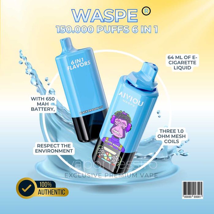 Vape Hexagonal Waspe 150.000 puffuri Unic !
