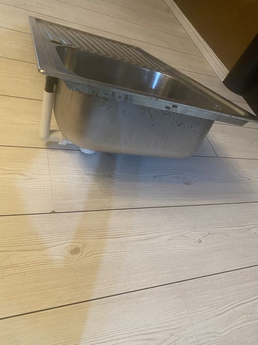 Chiuveta de inox  cu o cuva si cu picurator de vasa