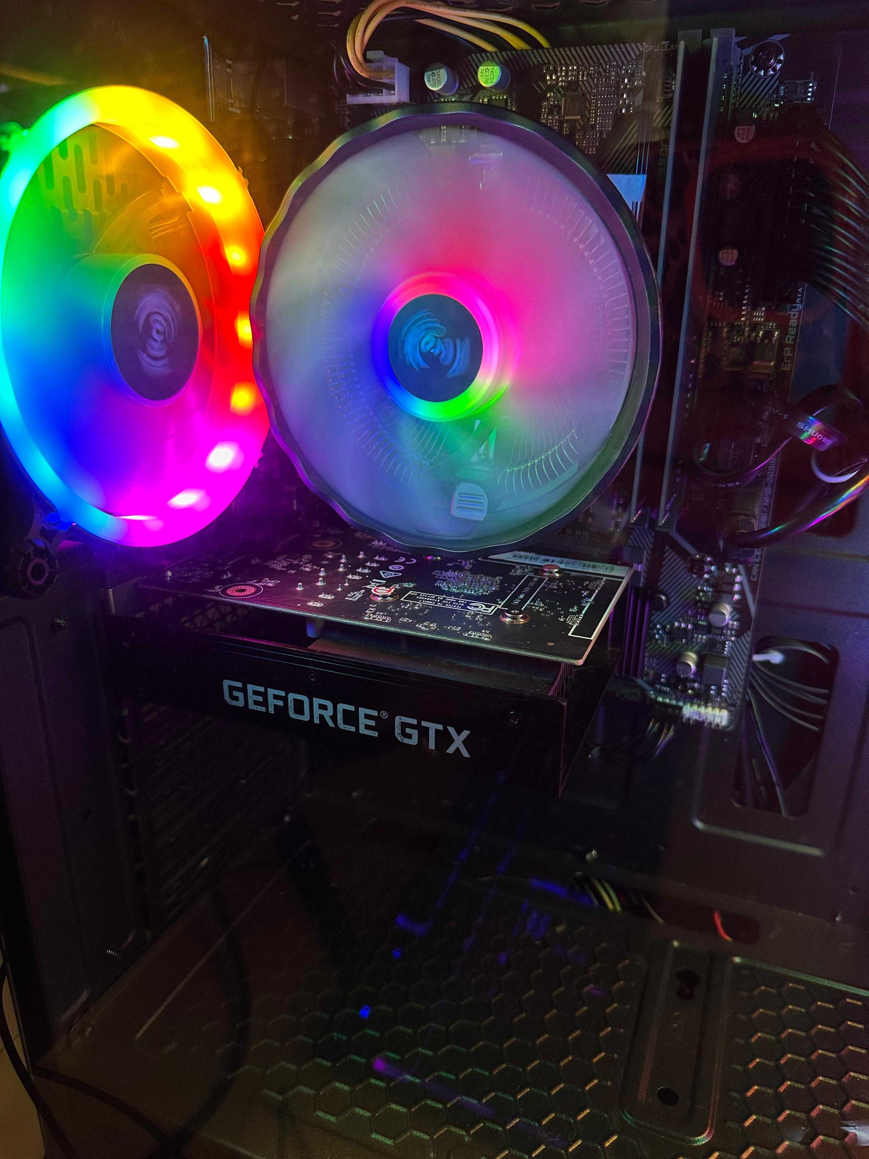 Мощный игровой компьютер i5-10400 частота 4,3GHz, 12 ядер, вид GTX1650