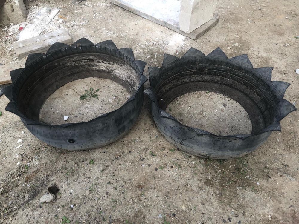 Клумбы из покрышек