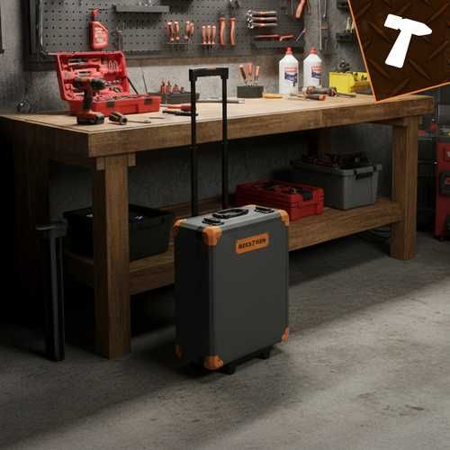 Куфар с инструменти 1000 части/Метален куфар за инструменти на колела