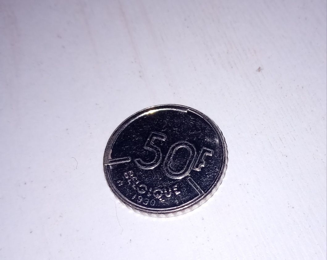 Moneda belgiana 1990 50F o vând urgent