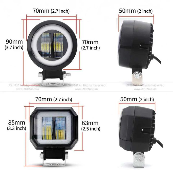 1 БРОЙ 40W Диодни Фарове за Мотор Мотокар ATV 12-24V LED Прожектор ФАР