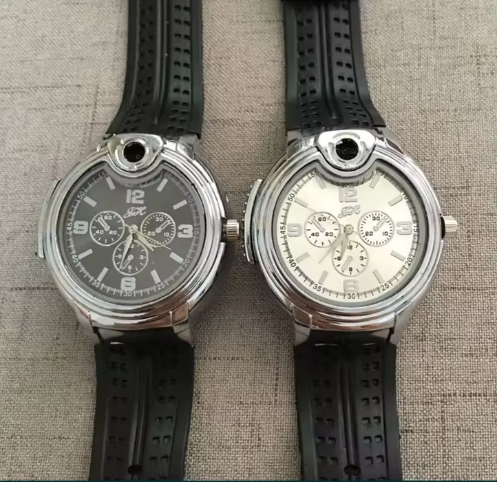 Ceas pentru bărbați cu bricheta + cadou Spray Gaz butan 220ml