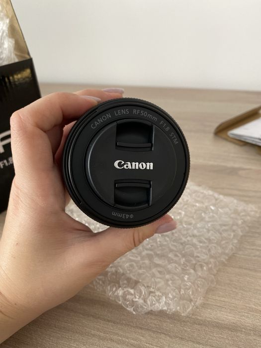 Obiectiv Canon RF 50mm 1.8f STM nou nouț, nefolosit.