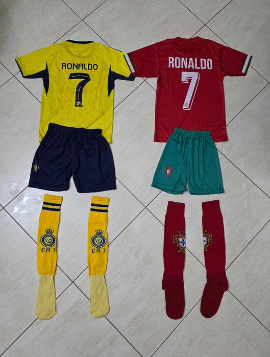 Детски Екип Роналдо Al NASSR 25/26 Жълт + Зимна шапка CR7 Ал Насър