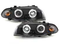 Фарове БМВ Е46 ЛЕД Черни Тунинг Angle eyes LED BMW E46 Седан 98-01'