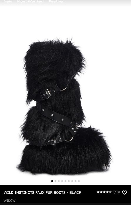 Wild Instincts Faux Fur Boots - Black
WIDOW