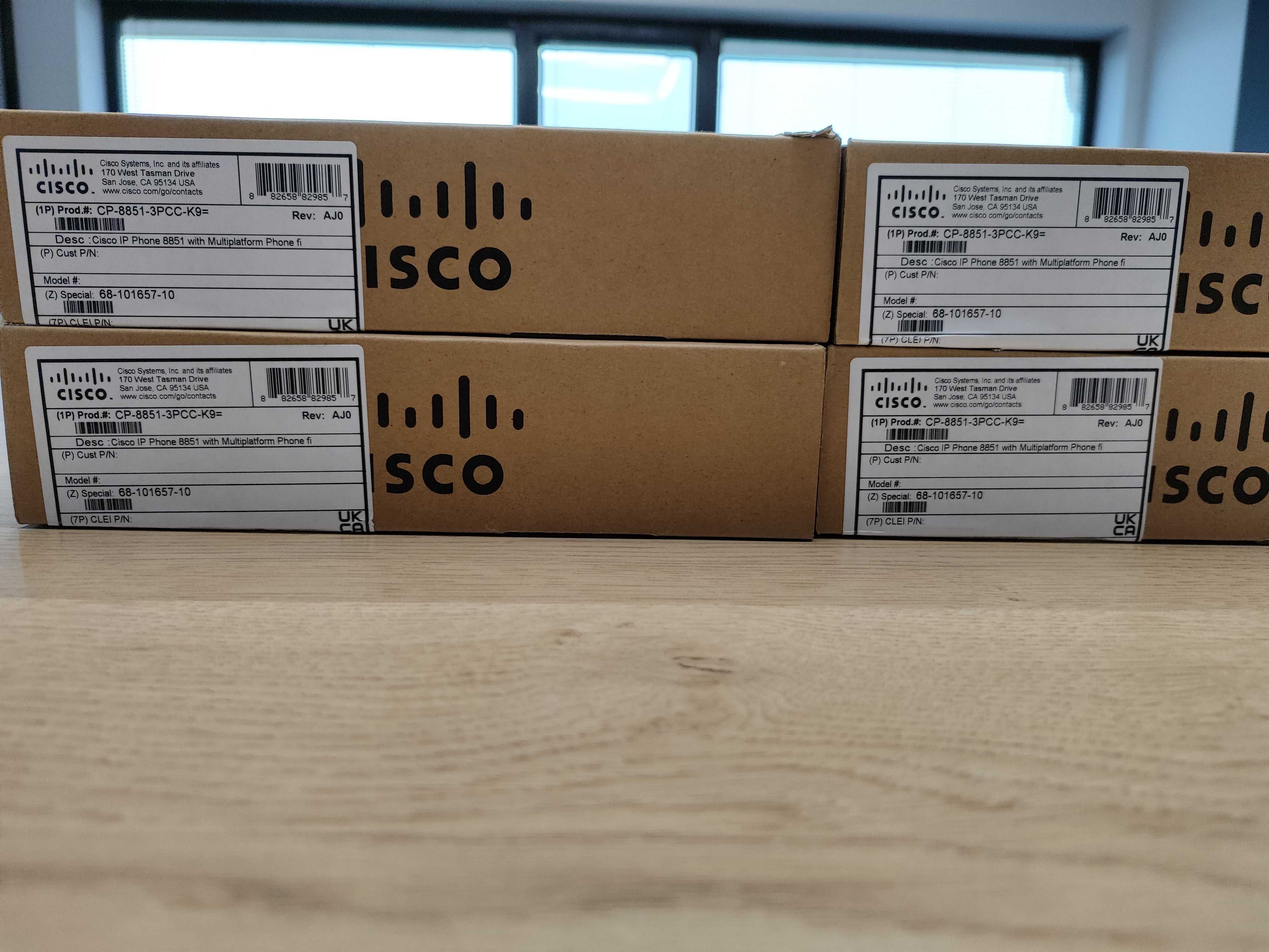 VoIP телефон Cisco IP Phone 8851, цветен дисплей, PoE, тъмно сив