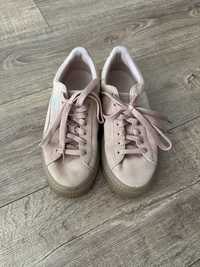 Puma Suede Platform Jewel  Pink Shoes 365131-01