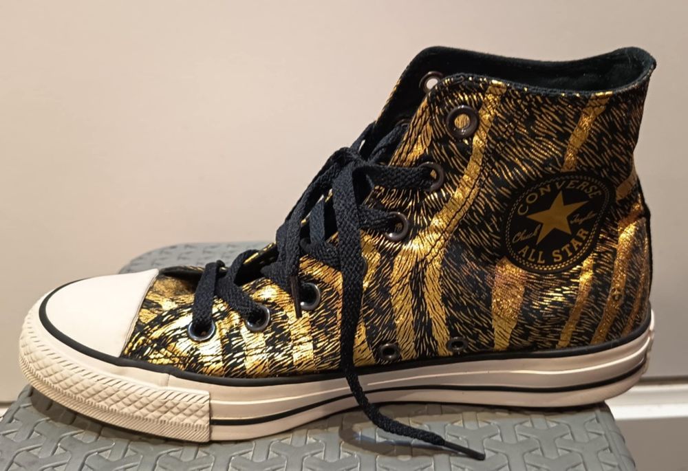 Converse Chuck Taylor All Star Animal Print Gold Shoes