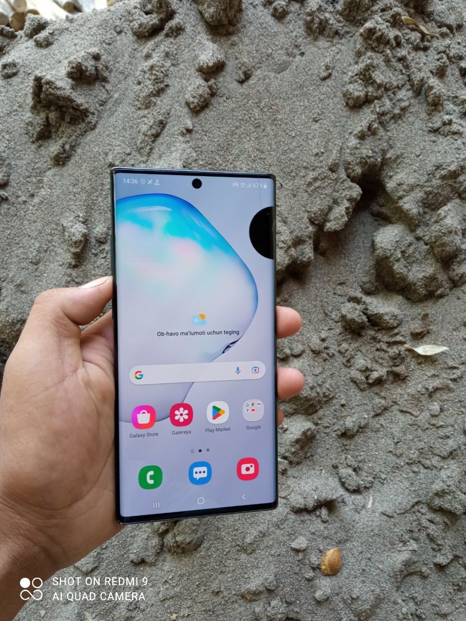 Note 10+5J  12 256 tali aybi ekrani qorayib qolgan zaryati bir kunga b