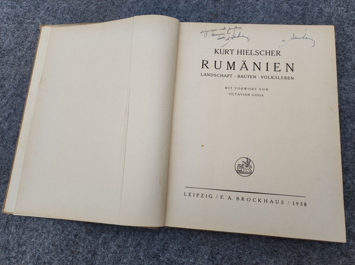 Carte rara Rumanien 1938 Kurt Hielscher