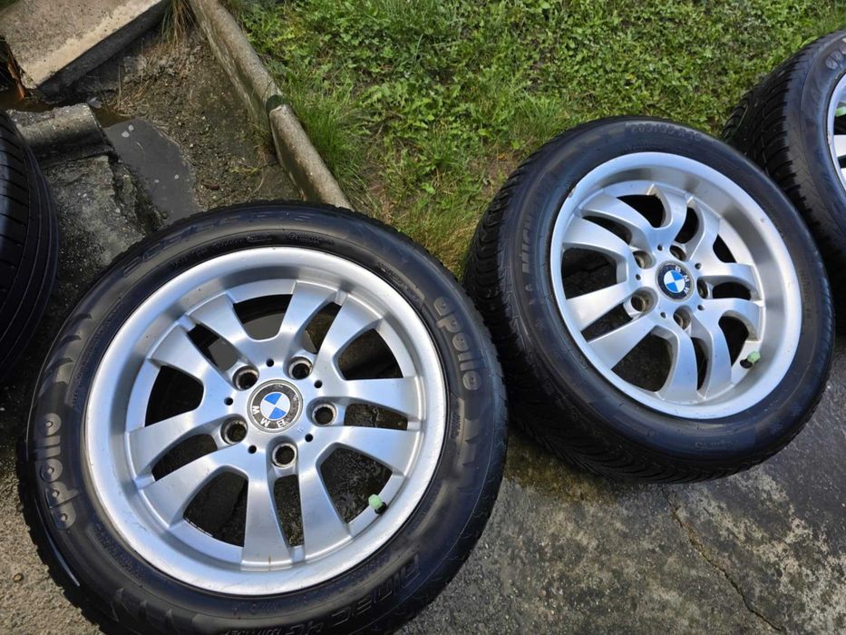 Jante aliaj BMW 5x120 +cauciucuri iarna 205 55 r16