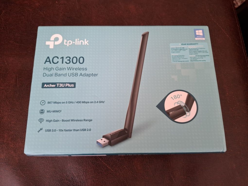 TP-link AC1300 безжичен USB интернет адаптер