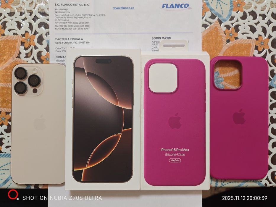 Apple iPhone 16 Pro Max -512 GB Desert Titanium / impecabil / Garanție