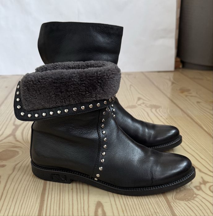 Сапоги “Nursace” Турция, кожа100% и мех, разм. 36-36,5