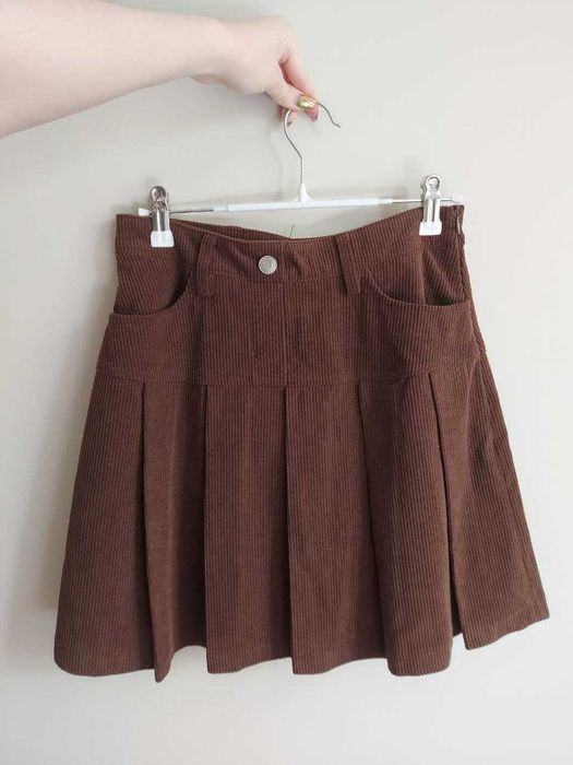 Юбка вельветовая коричневая