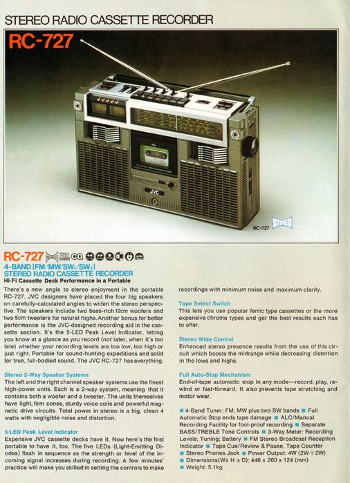 JVC RC - 727 JW - Model pentru piata din S.U.A