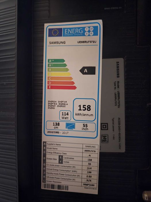 Tv Samsung 55inch 4K (piese/reparatie)