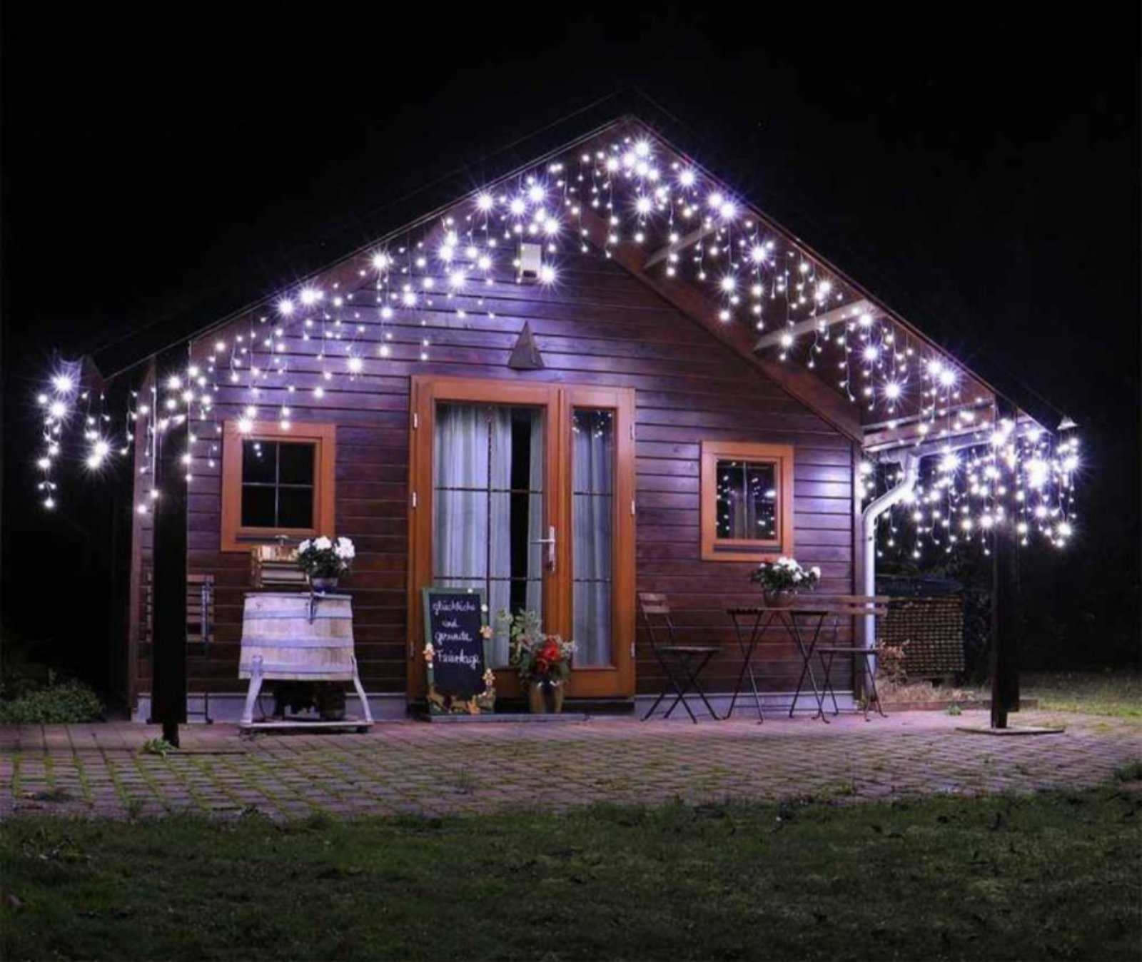 LED Бели висящи Немигащи Висулки 3 х 70см 19.99лв Опция снаждане