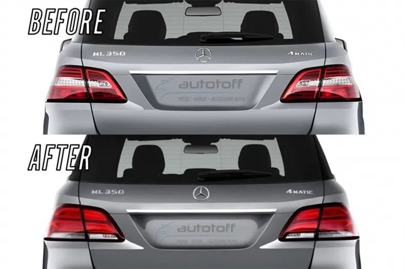 Stopuri LED LightBar compatibil cu Mercedes M-Class W166 (2012-2015) Rosu Clar