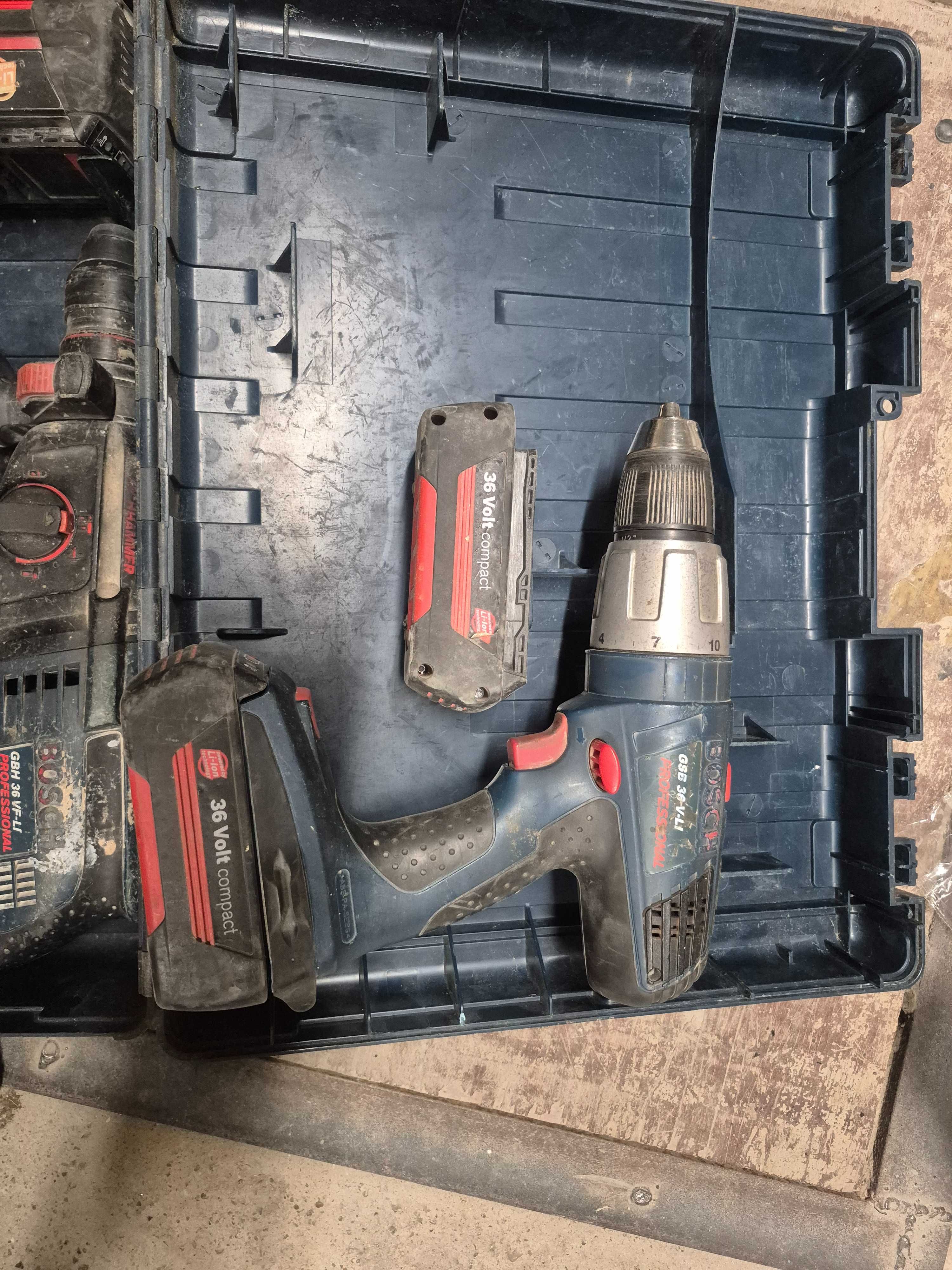 Перфоратор и Винтоверт Bosch 36v 5бр. Батерии
