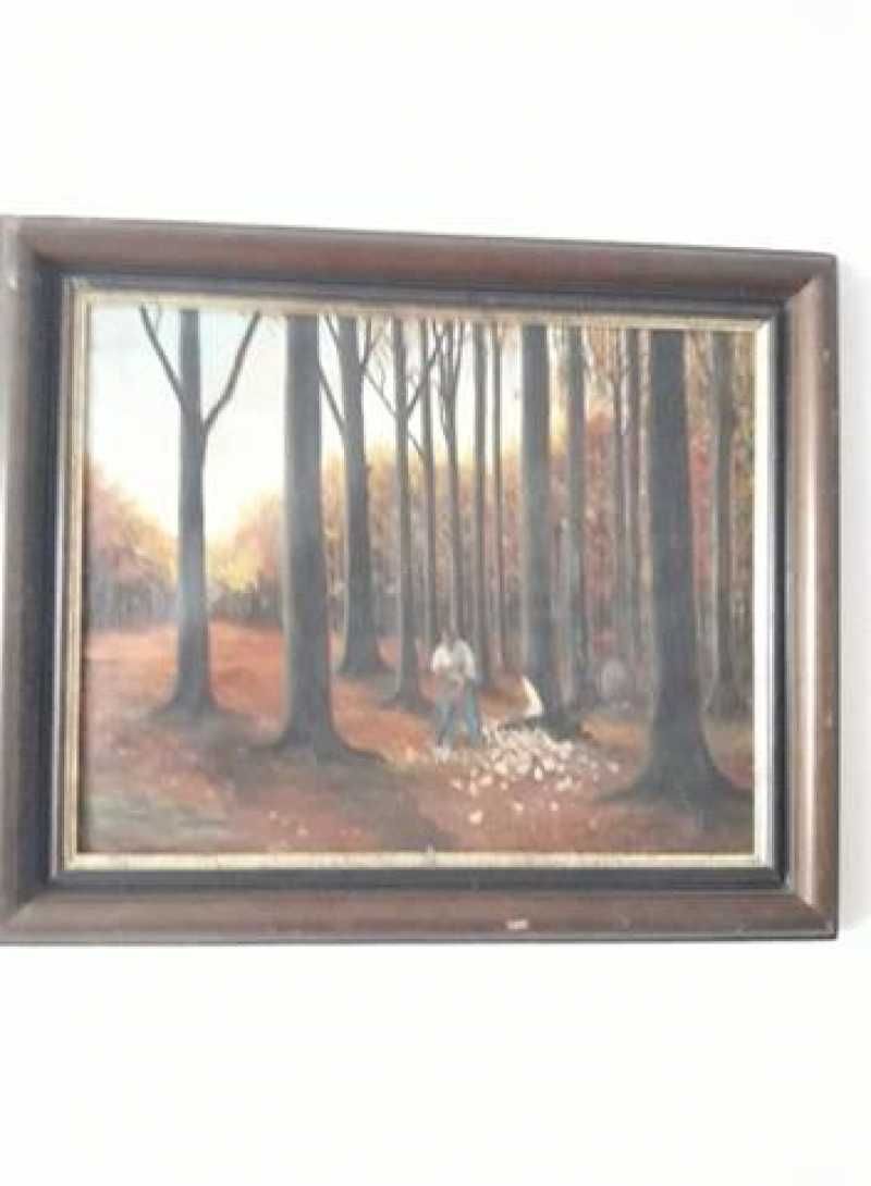 Tablou pictura pe panza cu rama din lemn