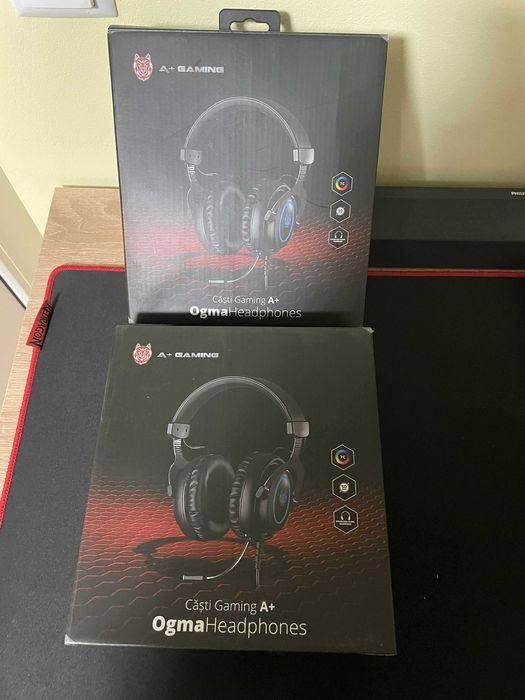 2 bucati Casti gaming cu microfon A+ Ogma