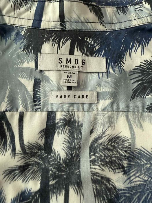 Лятна мъжка риза с палми – къс ръкав