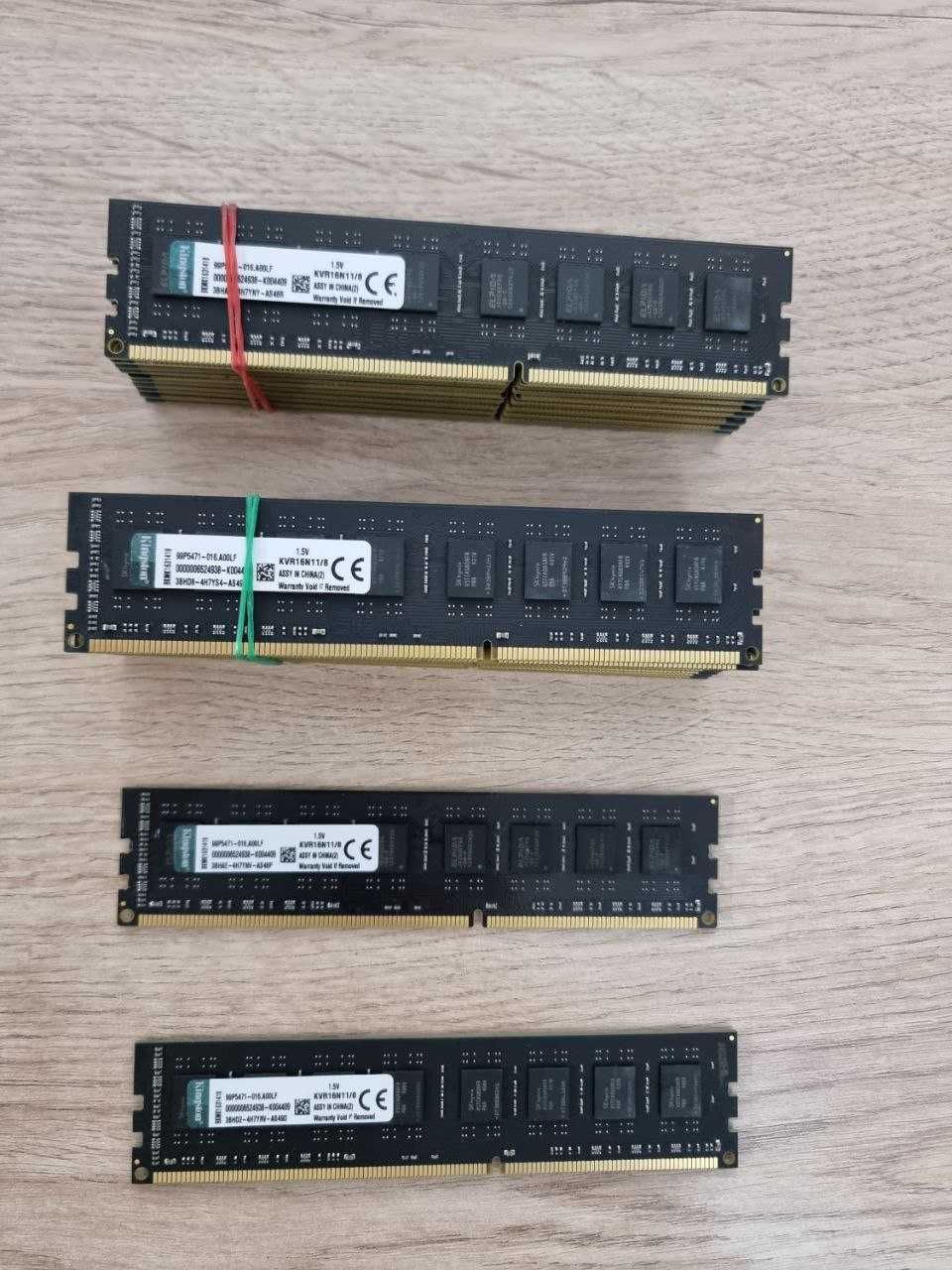 8gb DDR3 1600mhz Kingston ОЗУ для ПК Состояние Новые + Гарантия