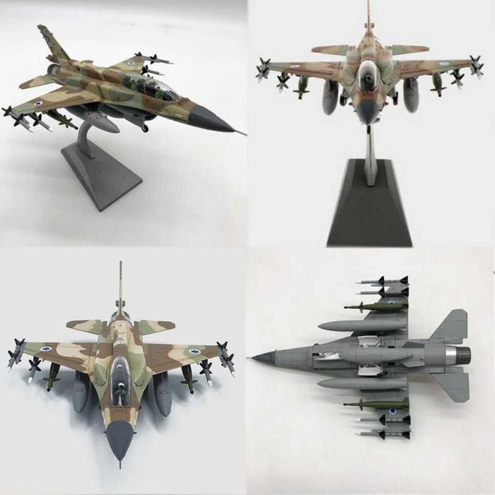 Macheta avion metalica Lockheed Martin F-16I Block 62+ scara 1:72 22cm