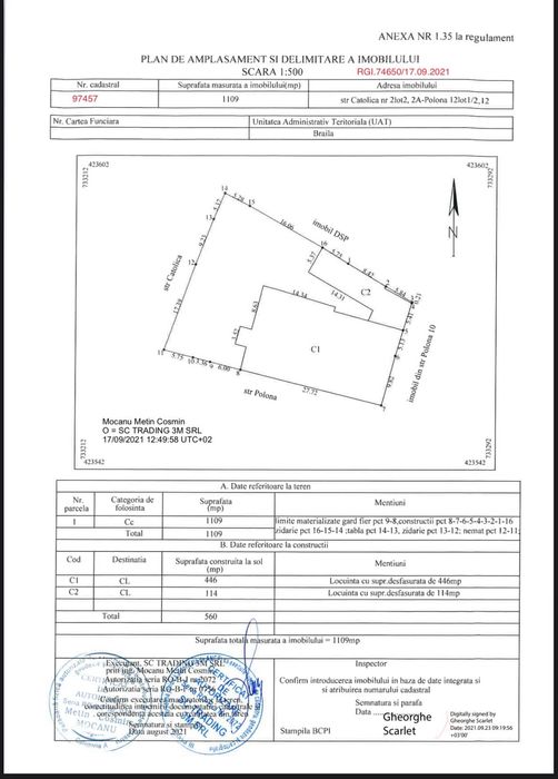Braila casa și teren de vânzare in zona centrală
