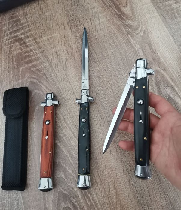 Stileto Italian Negru Nou în cutie, Briceag Italian