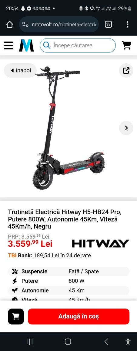 Trotineta electrica Hitway H5 Pro
